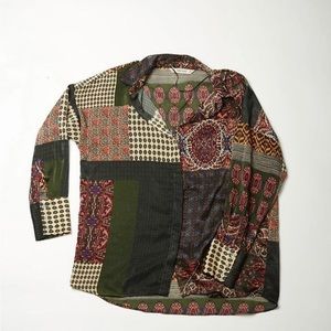 Patchwork button down